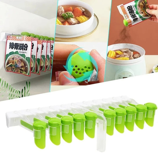 Organizador de bolsas de condimentos para colgar en la pared - Especiero de rejilla 6/10